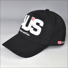 China custom AUS embroidered baseball cap black manufacturer