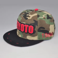China custom camo blank peak hat snapback cap manufacturer