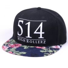 China custom embroidery snapback hats manufacturer