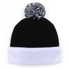 China custom knitted beanie with top ball caps manufacturer