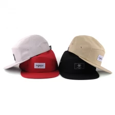 China impressão personalizada em branco padrão 5 painel chapéu boné atacado fabricante