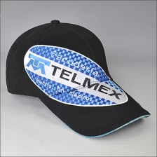 China custom your brand logo black baseball hat fabricante