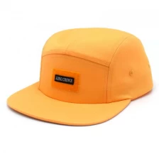 中国 设计纯色徽标5面板帽定制snapback 5面板帽子 制造商