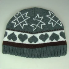 Chine couche double chapeau bonnet tricoté gris fabricant