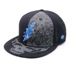 China embroidery flat brim fitted snapback hats custom design manufacturer
