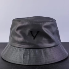 الصين التطريز vfa شعار القبعات دلو أسود مخصص الصانع