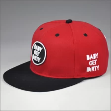 China flat bill snap back cap with embroidered patch manufacturer