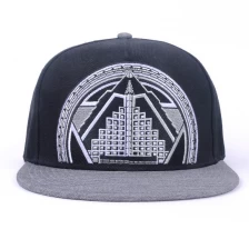 China flat bill snapback hat custom manufacturer