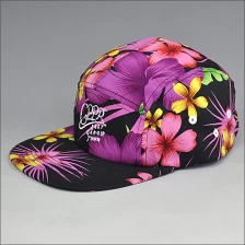 China floral 5 panel snapback hats manufacturer
