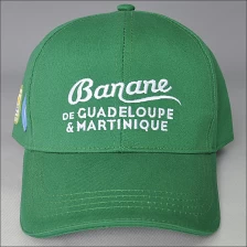 China heat-transfer printed baseball cap with green sandwish brim manufacturer