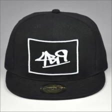 China hip hop3d logo flat brim snap back hat manufacturer