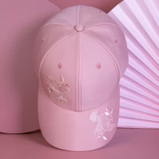 الصين الوردي الرياضة التطريز قبعات البيسبول تصميم شعار مخصص الصانع