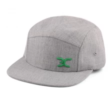 China plain embroidery gray 5 panels caps wholesale manufacturer