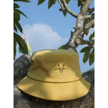 中国 单色VFA刺绣徽标黄色灯芯绒水桶帽 制造商