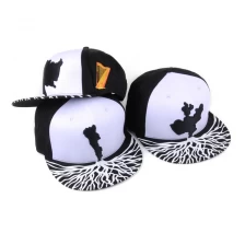Chine logo de broderie feuilletée casquettes à bordures snapback fabricant