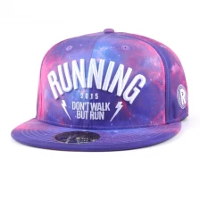 China puff embroidery printed galaxy snapback caps manufacturer
