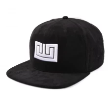 China puff embroidery suede fitted snapback hats manufacturer