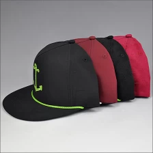 China solid color snap back cap with embroidery logo manufacturer