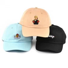 China unstructured plain embroidery baseball cap dad hat manufacturer