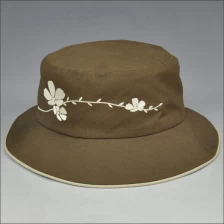 China flor branca balde chapéu para as mulheres fabricante