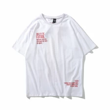 Chine Blanc Simple Simple Eté léger t-shirt lâche pour hommes fabricant