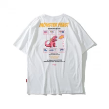 China witte zomer eenvoudige losse letter printen dames t-shirt fabrikant