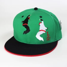 China grossista chapéu snapback underbrim verde fabricante