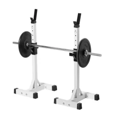 China Adjustable Standard Solid Steel Squat Stands Gym Portable Barbell Racks Exercise Rack For Home Gym Exercise Fitness manufacturer