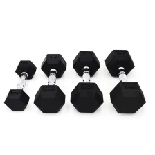 China China Fitness Pairs of Rubber Hex Dumbbell Set Supplier manufacturer