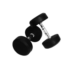 China China Gymnastic Fitness Rubber Coated Cast Iron Weights Dumbbell Set Supplier manufacturer