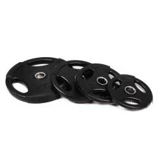 China China black rubber weight lifting Tri grip plate suppliers manufacturer