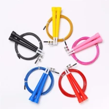 الصين Fitness plastic handle bearing jump rope speed rope steel wire from China الصانع