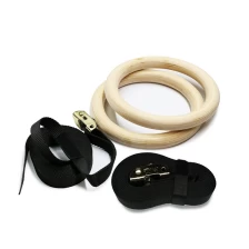 Κίνα wooden rings pair with adjustable straps κατασκευαστής