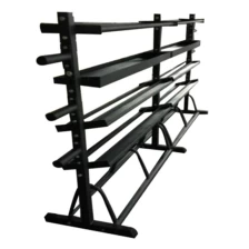 porcelana double tier cylinder vertical 10 pairs dumbbell rack dumbbell storage rack fabricante