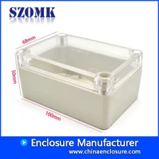 porcelana Caja transparente del regulador de la electrónica de la cubierta clara transparente de SZOMK 138 * 68 * 50m m / AK-B-FT4 fabricante