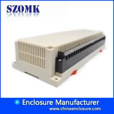 China 300*110*60mm SZOMK plastic din rail PLC instrument enclosure housing box for electronic devices/AK-P-26a manufacturer