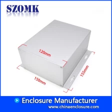 الصين China electrical instrument aluminum profile enclosure metal junction box size 155*150*72mm الصانع
