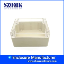China Custom Electronic IP65 IP66 ABS PC Plastic Electrical Waterproof Cable Outdoor Junction Box transparent cover 115*90*55 mm manufacturer