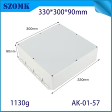 China Custom cutout silkscreen logo print IP66 waterproof enclosures boxes AK-01-57 330*300*90MM manufacturer