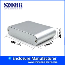 China Custom electronic junction box metal extruded aluminum enclosure for pcb AK-C-B41 26*​​108*70mm manufacturer