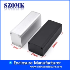 China Customized high speed CNC milling -extruded aluminum enclosure for electronics AK-C-C79 80*35*25mm manufacturer