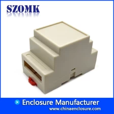 porcelana DIY plastic industrial din rail enclosure gsm modem, custom plastic case from szomk fabricante