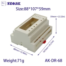 Cina Casella di progetto Din Rail Box Electronics Airosures AK-DR-68 produttore