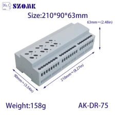 Китай DIN-рейки проекта коробка электроники корпуса AK-DR-75 производителя