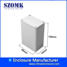 China Electronic distribution box extruded aluminum metal enclosure housing for PCB AK-C-B45 43*66*100mm manufacturer