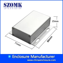China Fabricação de fábrica de alumínio personalizado eletrônica habitação de SZOMK AK-C-A35 25 * 71 * 80mm fabricante