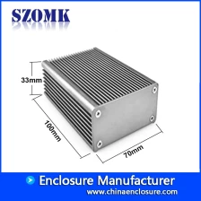 China OEM extruded aluminum enclosure industrial heatsink box for PCB AK-C-B13 33*70*100mm manufacturer