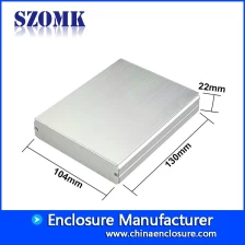 China OEM extruded aluminum enclosure pcb holder housing box for electronics AK-C-B11 22 * 104 X*130mm manufacturer