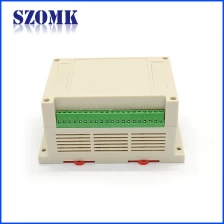 China Plastic din-rail enclosure for electronic pcb junction control boxes With terminal blocks manufacturer