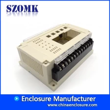 China Plastic electric din rail enclosure with terminal block by SZOMK 155*110*60mm Hersteller